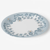 Whimsical Folk Art Blauw | Baby shower papier Bord (Gekanteld)