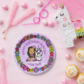 Whimsical Folk Art Fairy met Unicorn & Butterfly Papieren Bordje (Feest)