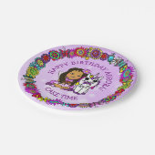 Whimsical Folk Art Fairy met Unicorn & Butterfly Papieren Bordje (Gekanteld)