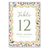 Whimsical Folk Art Floral Wedding Kaart (Achterkant)