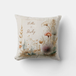 Whimsical Folk Art Floral Wedding Kussen