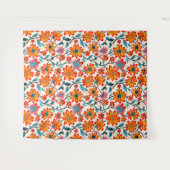 Whimsical Folk Art Flowers Wandkleed (Voorkant (horizontaal))