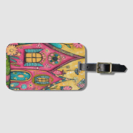 Whimsical Folk Art Houses Bagagelabel