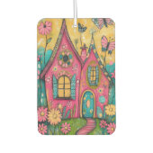 Whimsical Folk Art Houses Luchtverfrisser (Voorkant)