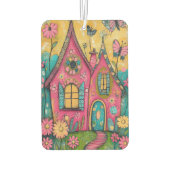 Whimsical Folk Art Houses Luchtverfrisser (Achterkant)