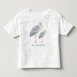 Whimsical Folk Art Ooievaar   Grote Broer Kinder Shirts