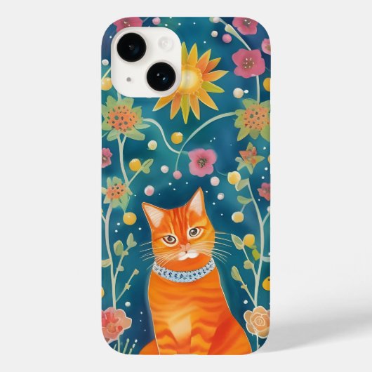 Whimsical Folk Art Tabby Case-Mate iPhone Case (Achterkant)