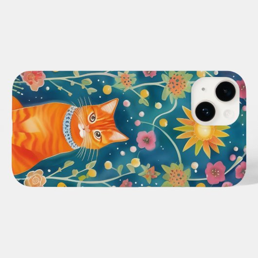 Whimsical Folk Art Tabby Case-Mate iPhone Case (Achterkant (horizontaal))