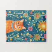 Whimsical Folk Art Tabby Legpuzzel (Horizontaal)