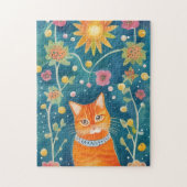 Whimsical Folk Art Tabby Legpuzzel (Verticaal)