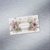 Whimsical Folk Art Wildflower & Vogels Magnetisch Visitekaartje (Voorbeeld)