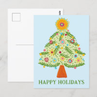Whimsical Folk Christmas Tree CUSTOM HOLIDAY