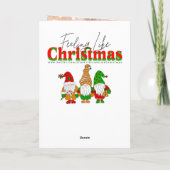 Whimsical Folk Village gepersonaliseerde kerst Feestdagen Kaart (Achterkant)