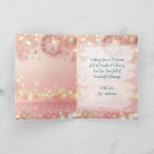 Whimsical Folk Village gepersonaliseerde kerst Feestdagen Kaart (Binnen)