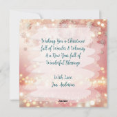 Whimsical Folk Village gepersonaliseerde kerst Feestdagenkaart (Achterkant)