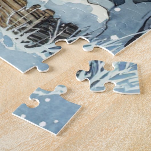 Whimsical Folk Village Kerstmis Legpuzzel (Zijkant)