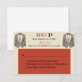 Whimsical Font Gay Wedding RSVP (Voorkant / Achterkant)