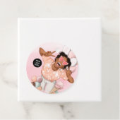 Whimsical Food Catering Lady Bedankjes Labels (In situ)