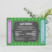 Whimsical Football Thaise Baby shower Invitation Kaart (Staand voorkant)