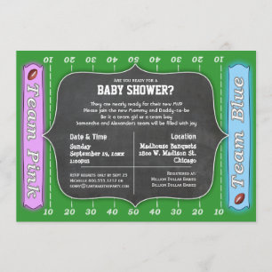 Whimsical Football Thaise Baby shower Invitation Kaart