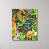 Whimsical Forest Animals Art Canvas Afdruk (Voorkant)