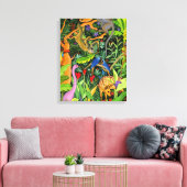 Whimsical Forest Animals Art Canvas Afdruk (Insitu (Woonkamer))