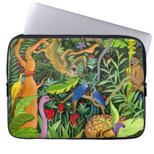 Whimsical Forest Animals Art Laptop Sleeve