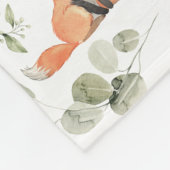 Whimsical Forest Animals Sage Greenery Fleece Deken (Hoek)