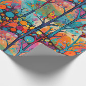 Whimsical Forest Birds Cadeaupapier (Hoek)