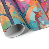 Whimsical Forest Birds Cadeaupapier (Rol Hoek)