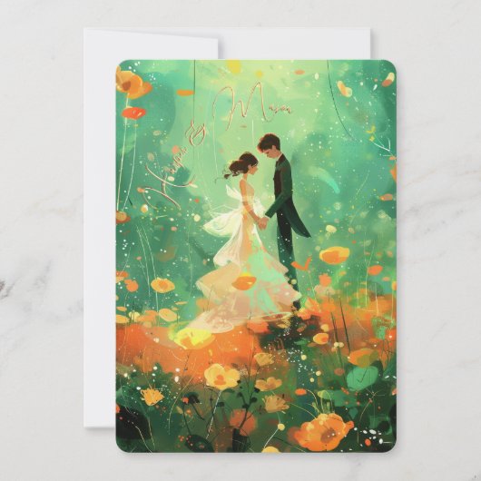 Whimsical Forest bruiloft uitnodiging (Voorkant)