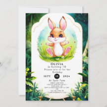 Whimsical Forest Bunny Verjaardag