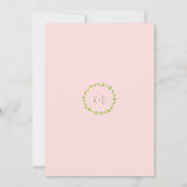 Whimsical Forest Cats (Blush) Bruiloft Kaart (Achterkant)