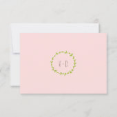 Whimsical Forest Cats (Blush) Bruiloft RSVP (Achterkant)