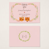 Whimsical Forest Cats Blush Gift Labels / Kaarten Visitekaartje (Voorkant /achterkant)