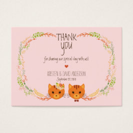 Whimsical Forest Cats Blush Gift Labels / Kaarten Visitekaartje