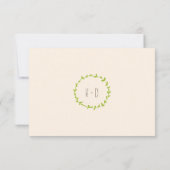 Whimsical Forest Cats (Cream) Bruiloft RSVP (Achterkant)