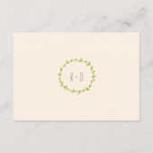 Whimsical Forest Cats (Cream) Bruiloft RSVP Informatiekaartje (Achterkant)