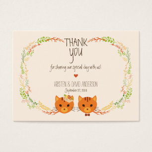 Whimsical Forest Cats Cream Cadeau Labels / Kaarte Visitekaartjes