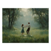 Whimsical Forest Dance Couple Scene Perfect Poster (Voorkant)