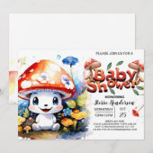 Whimsical Forest Fantasy Baby shower Kaart (Voorkant / Achterkant)