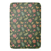 Whimsical Forest Flowers & Leaves Badmat (Voorkant Verticaal)