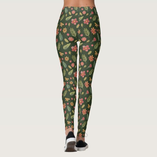 Whimsical Forest Flowers Leggings (Achterkant)