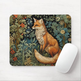 Whimsical Forest Fox  Botanische Bloemen Muismat