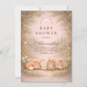 Whimsical Forest Friends Baby Shower Kaart (Voorkant)