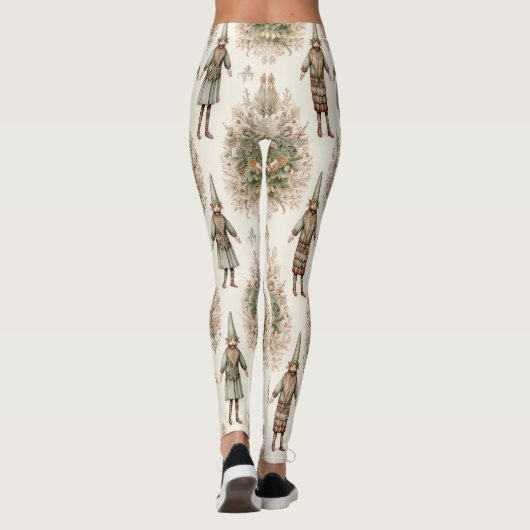 Whimsical Forest Gnomes & Botanical (1) Leggings (Achterkant)