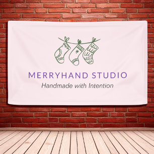 Whimsical Forest Green Stocking Garland Kerstmis Spandoek