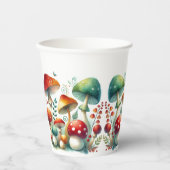 Whimsical Forest Mushroom Baby shower Papieren Bekers (Voorkant)