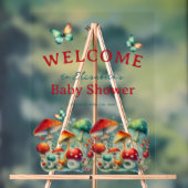 Whimsical Forest Mushroom Baby shower Welkom Acryl Bord (Neutraal)