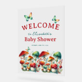 Whimsical Forest Mushroom Baby shower Welkom Acryl Bord (Hoek)